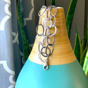 Silpada Designs 3-Strand Hammered Silver Bracelet